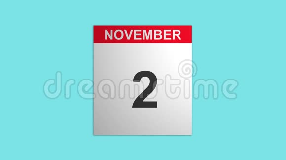 十一月的日历有翻页视频的预览图