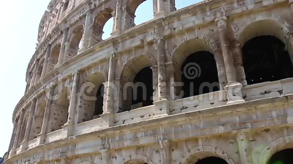 竞技场意大利罗马的主要旅游景点古罗马文明的废墟视频的预览图