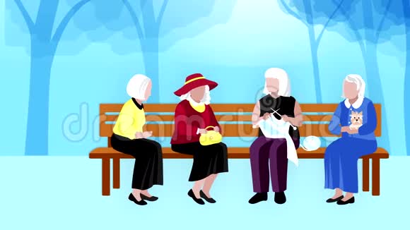 老年人户外视频动画片段视频的预览图