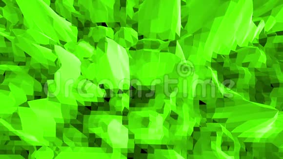 绿色低聚背景脉动抽象低聚表面作为科幻背景在时尚低聚设计视频的预览图