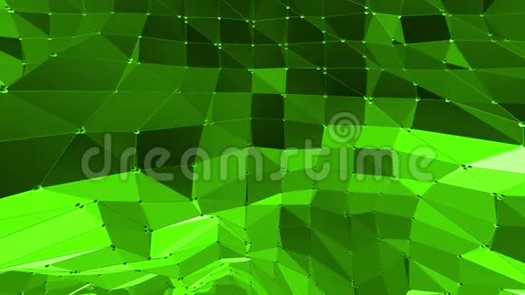 绿色低聚背景脉动抽象低聚表面作为青年背景在时尚低聚设计多边形视频的预览图