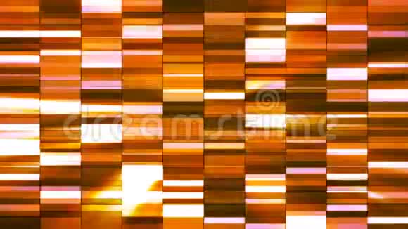闪烁水平小方压高科技酒吧橙色抽象可循环4K视频的预览图