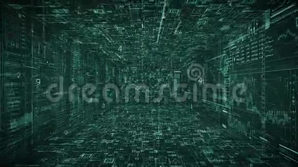 绿色科技网络空间HUD简介网络空间隧道视频的预览图