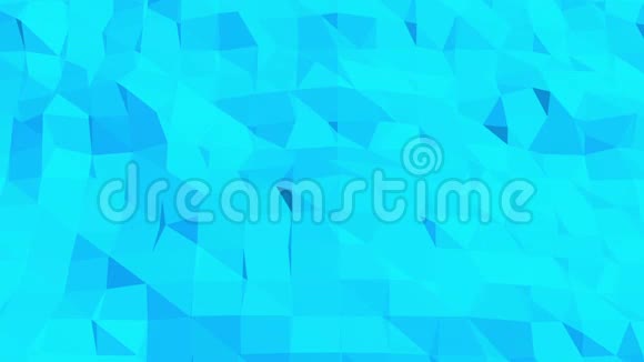 蓝色低聚变形表面作为复杂性背景蓝色多边形几何变形环境或脉动视频的预览图