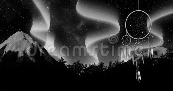 追梦者在夜空背景三维插图渲染视频的预览图