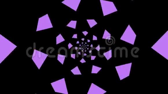 黑色背景的紫色循环形状视频的预览图