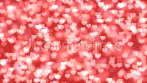 红色瓦朗蒂娜心波克装载机动画背景视频的预览图