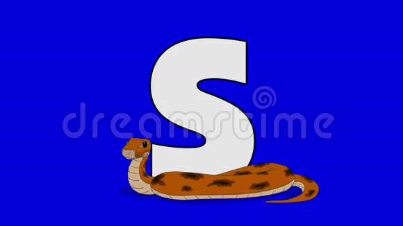 字母S和蛇前景视频的预览图