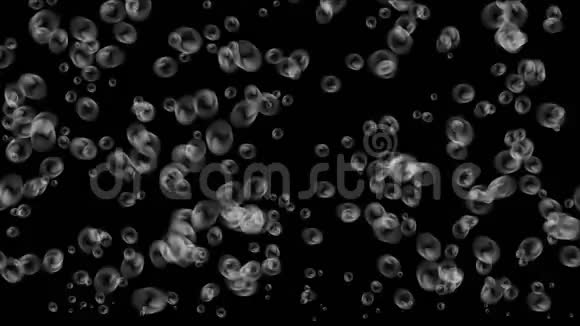 泡沫和水泡苏打水水藻类细菌微生物孢子背景视频的预览图