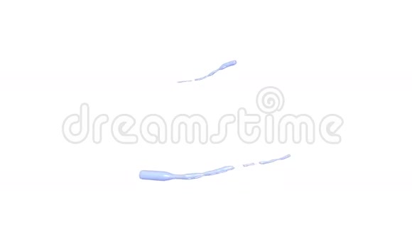 白色背景上蓝色液体圆圈彩色油漆视频的预览图