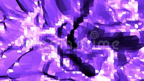 紫罗兰抽象低聚波面作为CG背景紫罗兰抽象几何振动环境或脉动视频的预览图