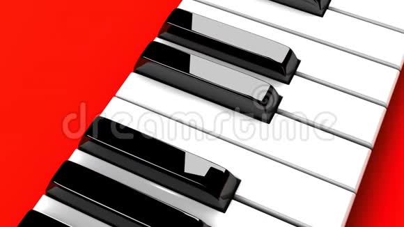 红色背景钢琴键盘视频的预览图