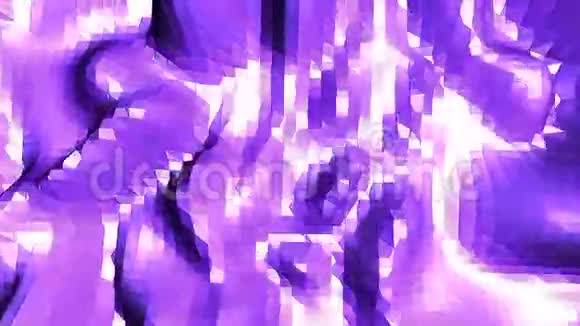 紫罗兰抽象低聚波面作为科幻背景紫罗兰抽象几何振动环境视频的预览图