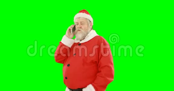 圣诞老人用手机说话视频的预览图