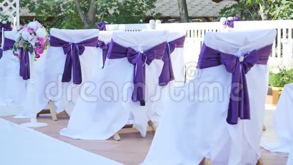 婚礼上一排排的椅子视频的预览图