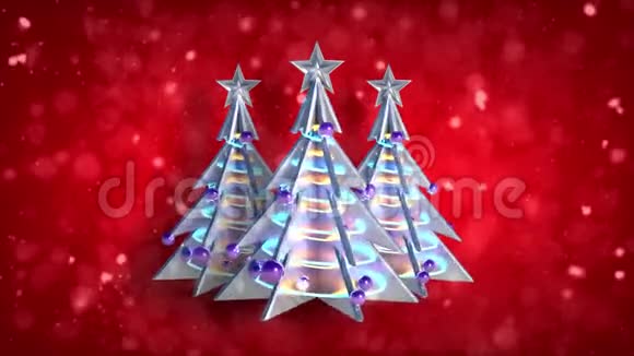 圣诞装饰圣诞树环闪闪发光视频的预览图