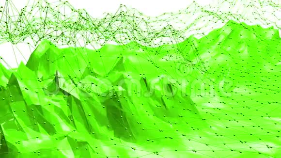 绿色低聚背景振动抽象低聚表面作为复杂背景时尚低聚设计视频的预览图