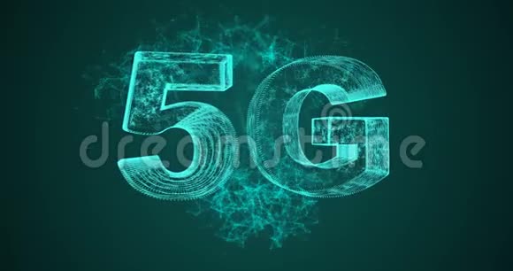 5G符号与旋转地球网络技术背景4k视频的预览图