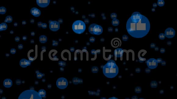 2d动画中社交媒体的蓝色按钮视频的预览图
