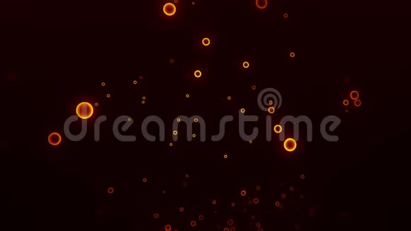 3D空间中的橙色循环VJ循环抽象运动背景视频的预览图