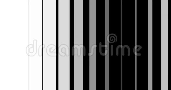 不同形状背景下的多抽象笔划条纹黑白过渡颜料数字动画视频的预览图