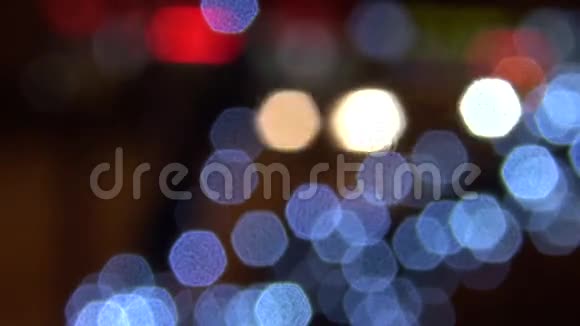 彩色灯光抽象背景城市视频的预览图
