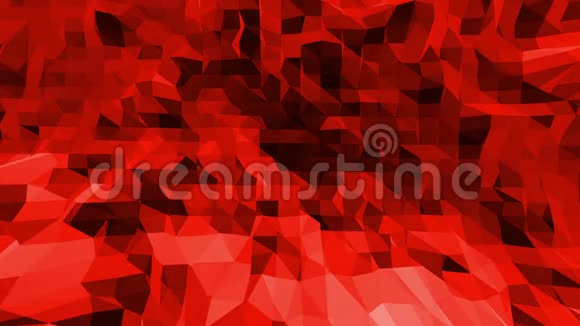 卡通现代3D设计抽象的红色低聚体表面作为化学环境时尚的低聚体设计视频的预览图