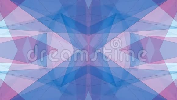 抽象对称蓝色目标多角星形网亮云动画背景新质量动态技术视频的预览图