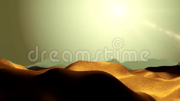 飞越棕色火星表面景观4K视频视频的预览图