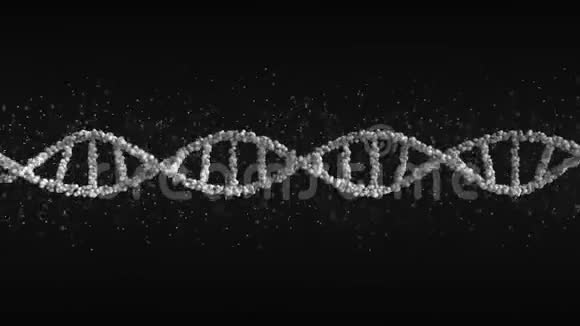 灰色DNA分子模型无缝环视频的预览图