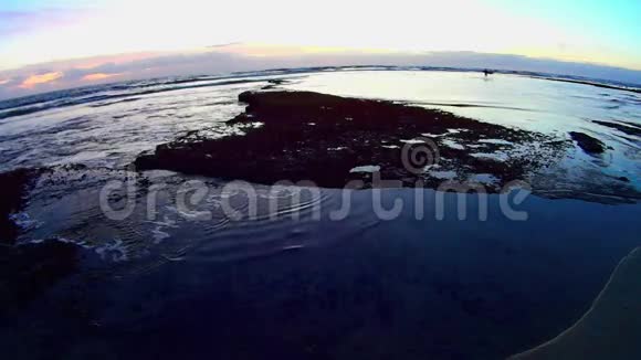 暴露的珊瑚礁斯瓦米斯海滩低潮视频的预览图
