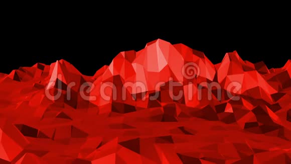 抽象挥动红色低聚表面作为时尚低聚设计的时尚背景多角形镶嵌背景视频的预览图