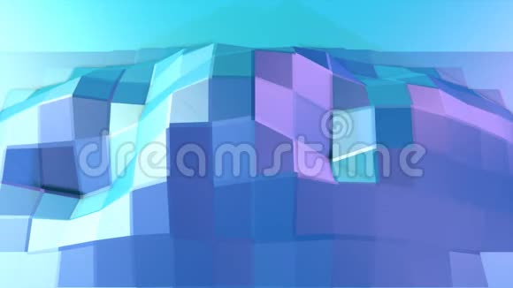 摘要简单蓝紫低聚三维表面作为控制磁场纯软几何低聚运动背景视频的预览图