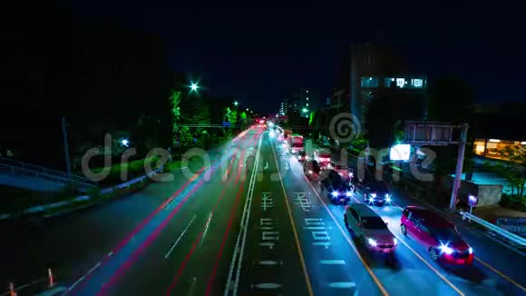 东京市区西塔加亚市街的一个夜晚时间视频的预览图