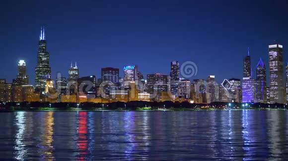 晚上芝加哥天际线视频的预览图