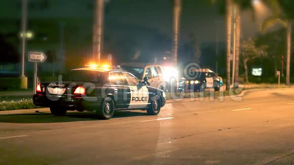 夜间车祸现场警察视频的预览图