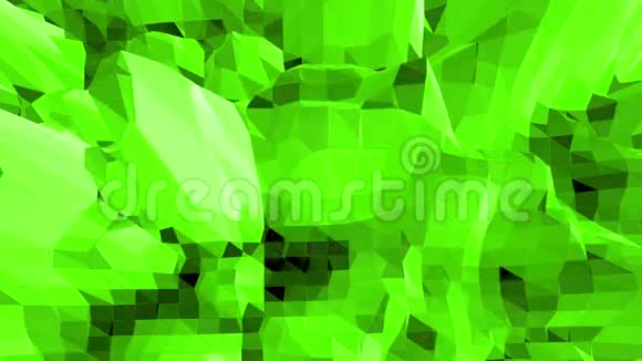 绿色低聚背景脉动摘要低聚表面作为原子结构在时尚的低聚设计多边形视频的预览图