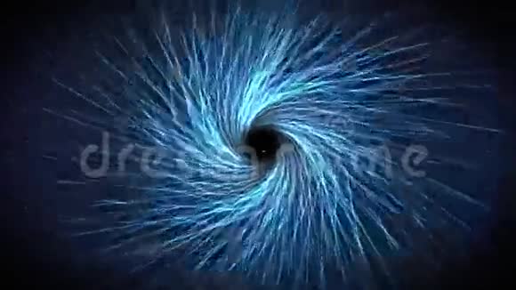 霓虹灯风格的蓝色时空隧道视频的预览图