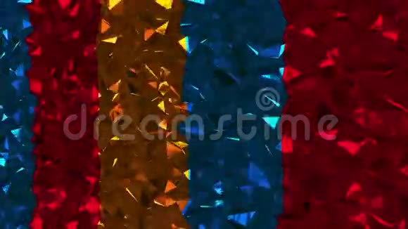 抽象背景与彩色低聚三角形视频的预览图