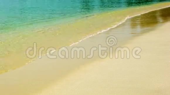 平静的热带海洋和沙滩视频的预览图