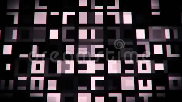 白色抽象数字平方VJ循环运动背景视频的预览图