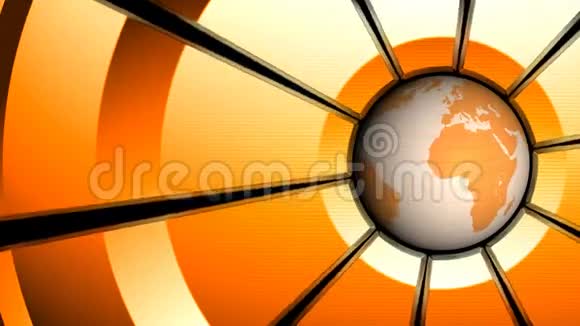 橙色环球动画视频的预览图