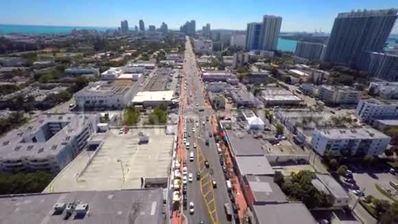 空中视频阿尔顿路迈阿密海滩视频的预览图