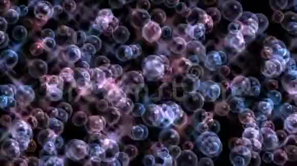 泡沫和水泡苏打水明星背景清洁浴缸矢量艺术背景视频的预览图