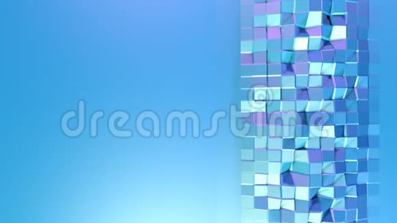 摘要简单蓝紫低聚三维曲面作为元素运动图形软几何低聚运动背景视频的预览图