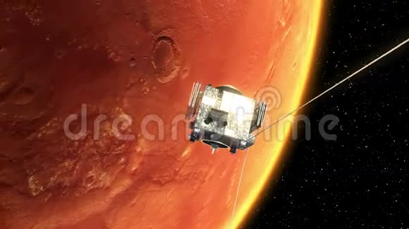 在火星轨道上的行星间空间站视频的预览图