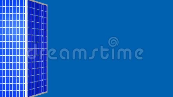 动画3D太阳能电池板展开在6个部分从左到右覆盖整个屏幕这部动画可以用作视频的预览图