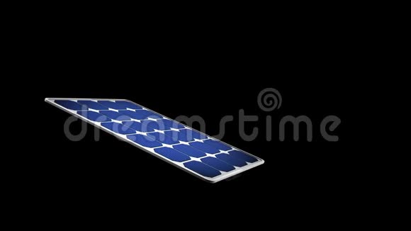 动画3D显示太阳能电池板在360度旋转时是如何被分成不同的部分的可再生能源视频的预览图