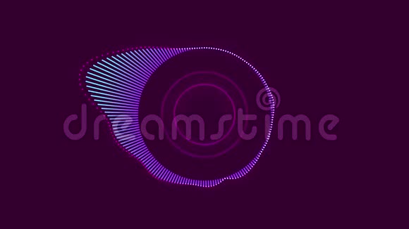 彩色声波圆均衡器的抽象动画动画音乐计算机音频频谱模拟视频的预览图