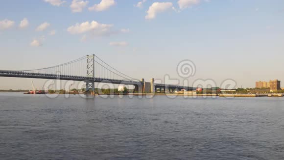 美国宾夕法尼亚州费城城市海滨湾全景视频的预览图